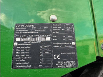 Ensileuse JOHN DEERE 8400: photos 4