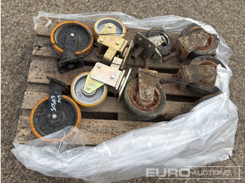 Matériel de chantier Pallet of Various Cart Wheels: photos 4