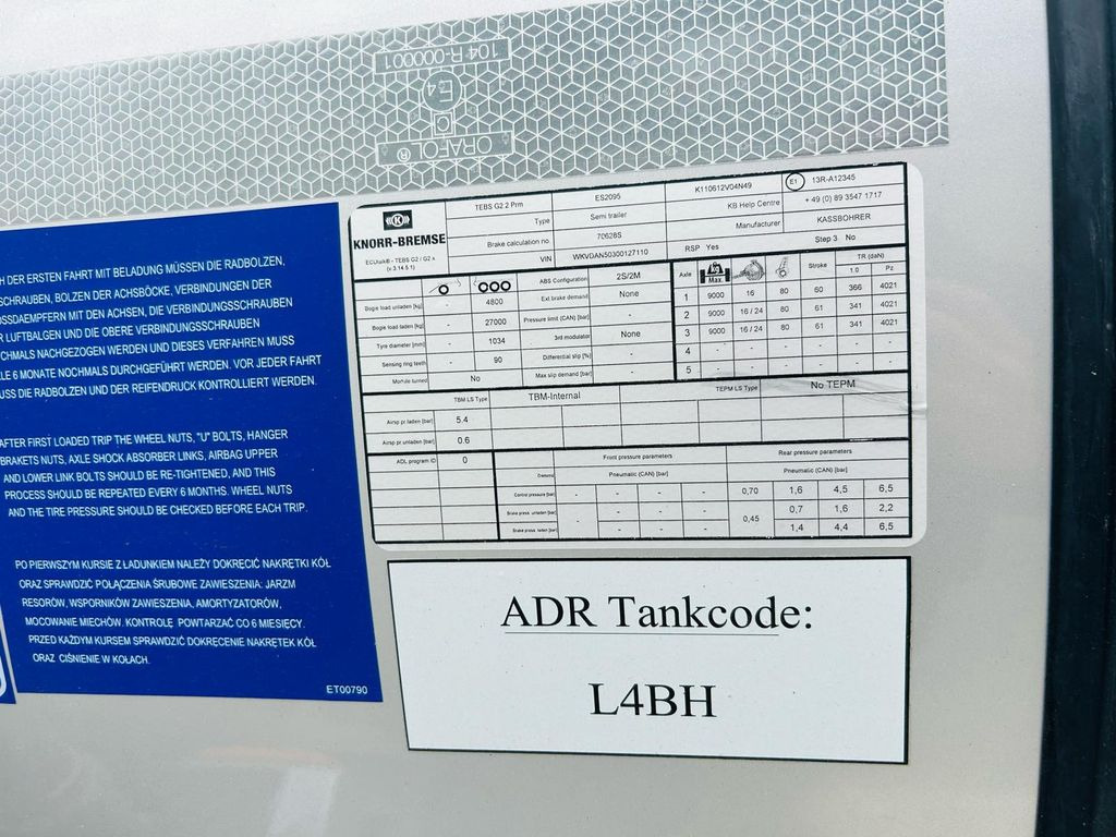 Semi-remorque citerne neuf Kässbohrer STS.SS Edelstahl Tankauflieger Bitumen 32m³: photos 14