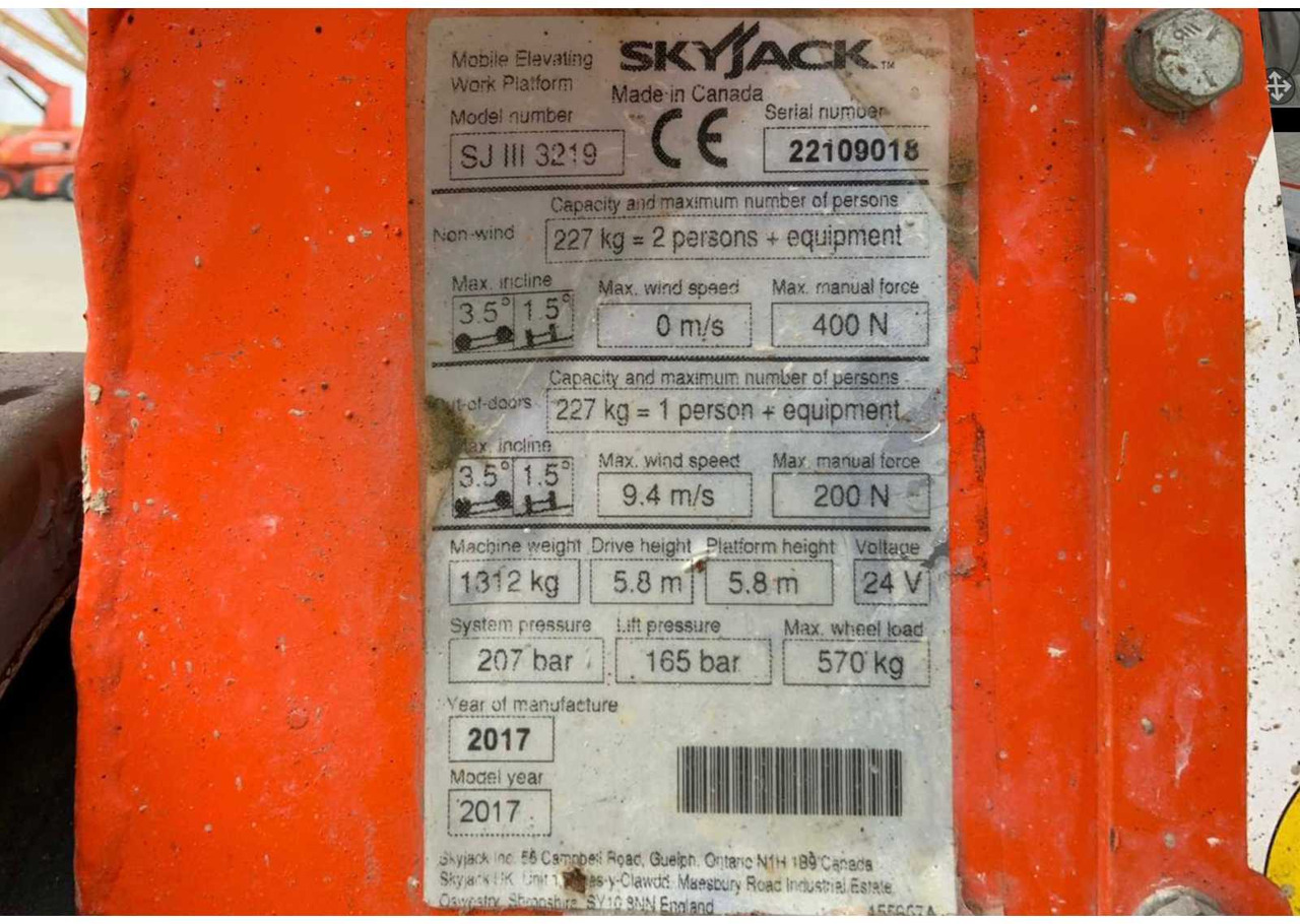 Nacelle SkyJack SJ III 3219: photos 25