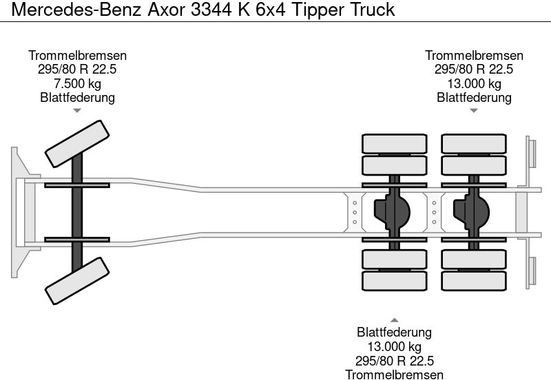 Camion benne neuf Mercedes-Benz Axor 3344 K 6x4 Tipper Truck: photos 16